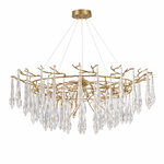 Sylvaris Crystal Branch Chandelier in Warm Brass