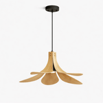 Sylvera Petal Pendant Light – Sculptural Wood-Grain LED Pendant for Dining & Living Spaces