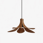 Sylvera Petal Pendant Light – Sculptural Wood-Grain LED Pendant for Dining & Living Spaces