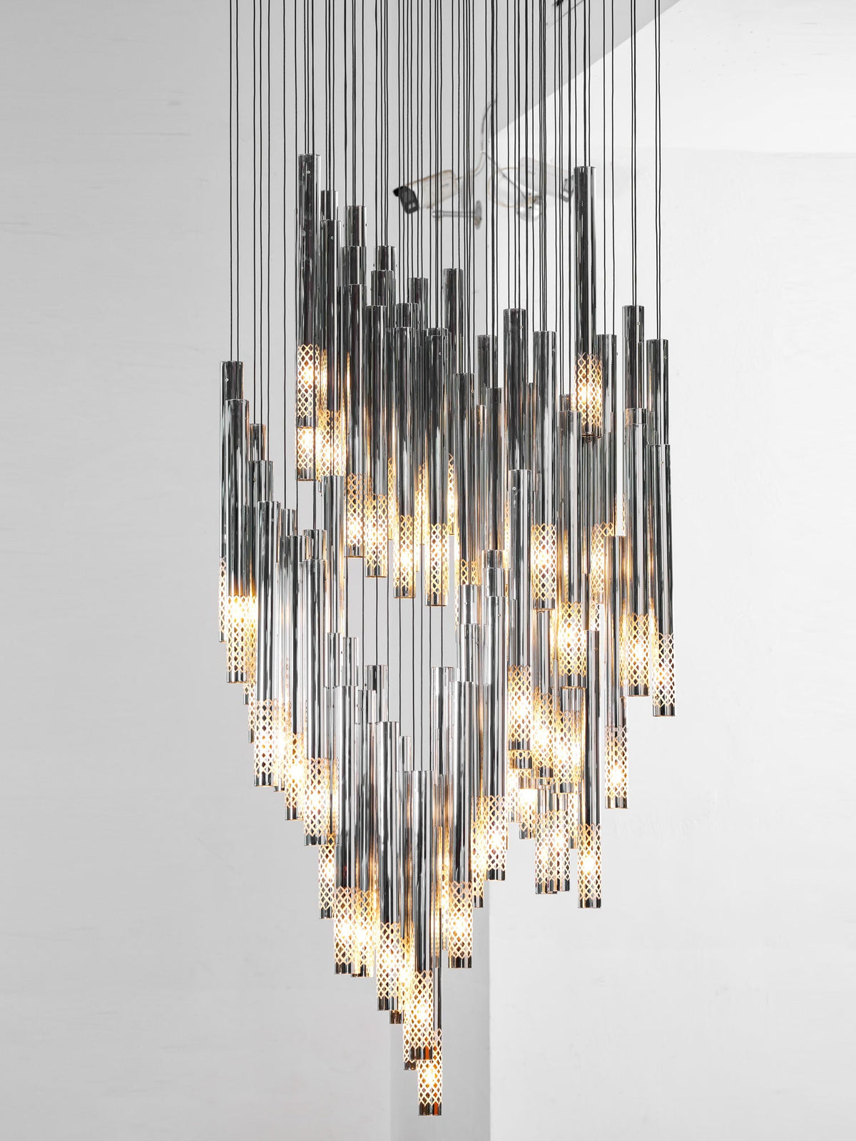 Symphony Orchestra Chandelier – Gold Nano-Coated Crystal Glass Pendant Light
