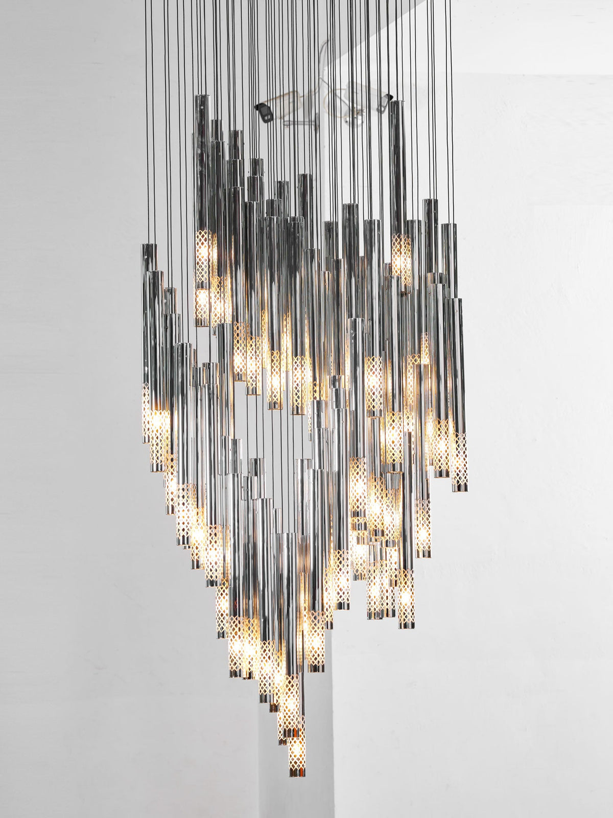 Symphony Orchestra Chandelier – Gold Nano-Coated Crystal Glass Pendant Light
