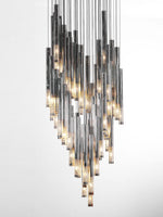 Symphony Orchestra Chandelier – Gold Nano-Coated Crystal Glass Pendant Light