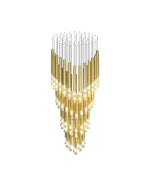 Symphony Orchestra Chandelier – Gold Nano-Coated Crystal Glass Pendant Light