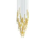 Symphony Orchestra Chandelier – Gold Nano-Coated Crystal Glass Pendant Light