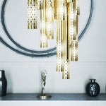Symphony Orchestra Chandelier – Gold Nano-Coated Crystal Glass Pendant Light