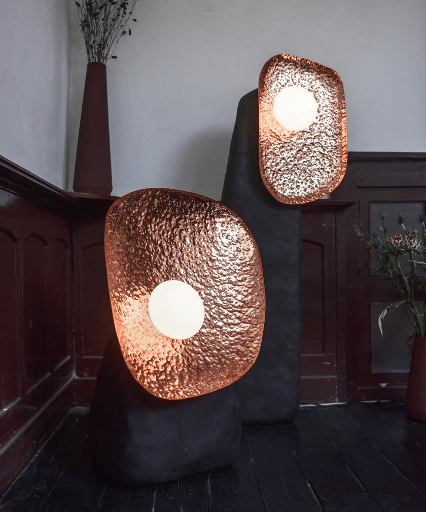 TC Sculptural Floor Lamp in Metal and Fiberglass for Modern Interiors