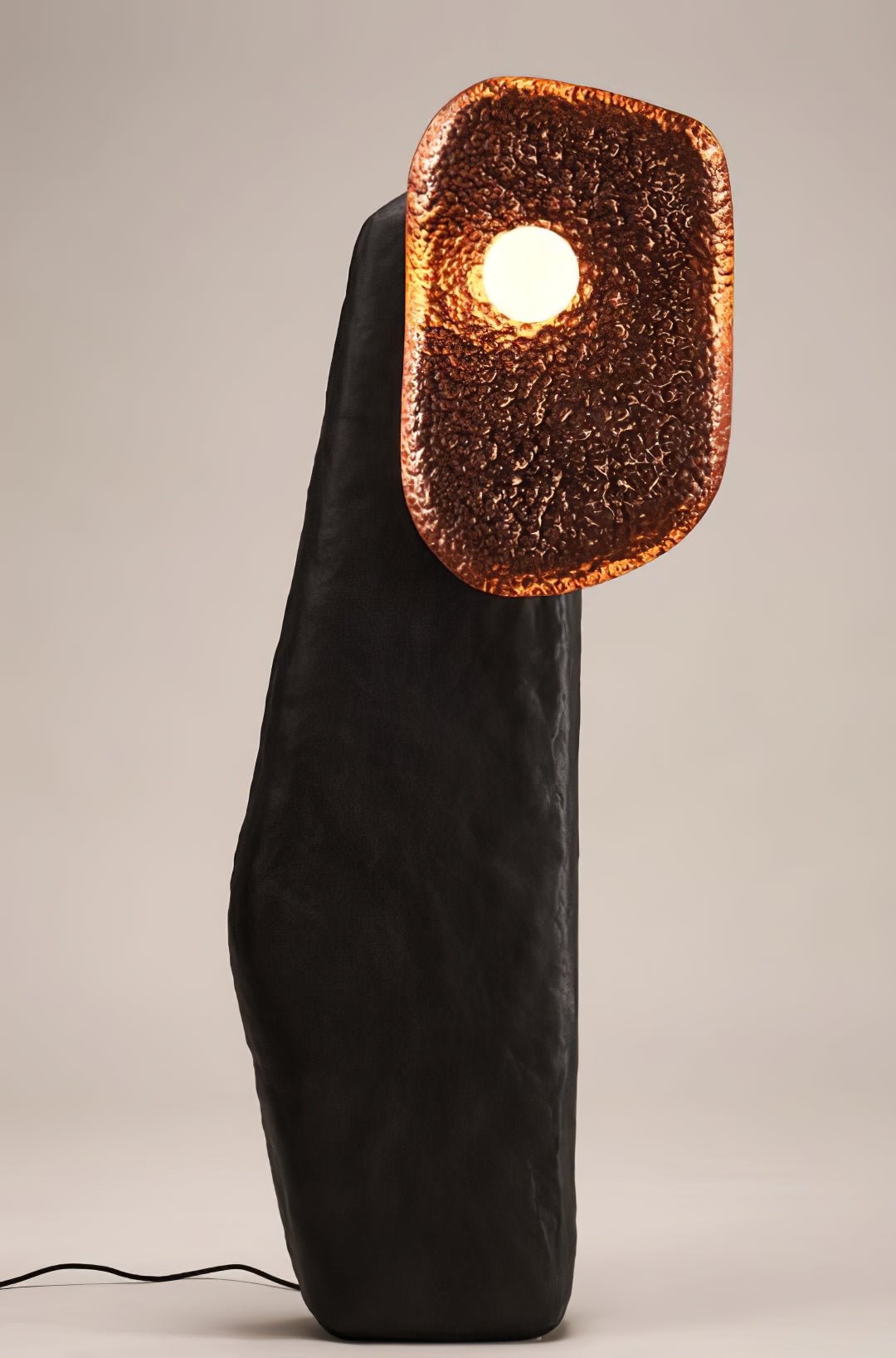 TC Sculptural Floor Lamp in Metal and Fiberglass for Modern Interiors