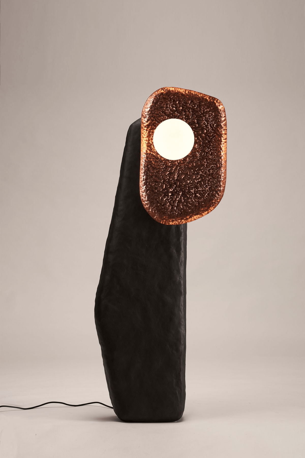 TC Sculptural Floor Lamp in Metal and Fiberglass for Modern Interiors