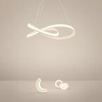 Ribbon LED Chandelier with Remote Dimmable Light