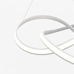 Ribbon LED Chandelier with Remote Dimmable Light