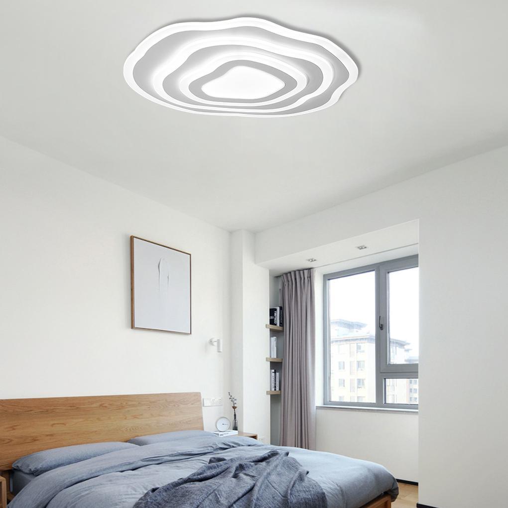 Rippled White Flush Mount Ceiling Light in Iron for Modern Interiors