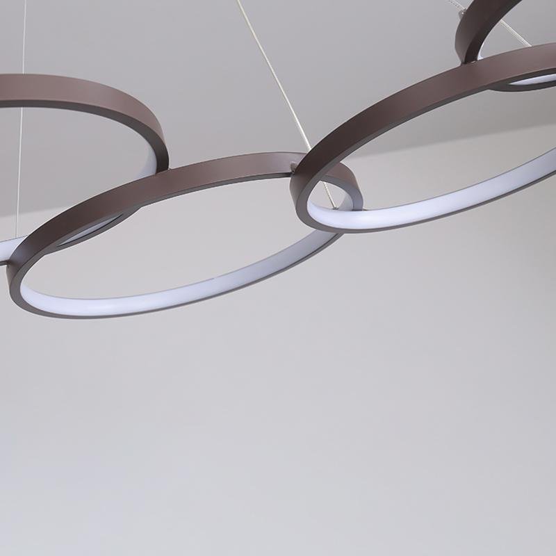 Aurelia Triple Ring LED Chandelier with Remote Dimmable Lighting