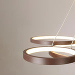 Aurelia Triple Ring LED Chandelier with Remote Dimmable Lighting