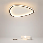 Abstract Black Flush Mount Ceiling Light with Dimmable LED