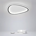 Abstract Black Flush Mount Ceiling Light with Dimmable LED
