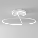 16 Inch Sleek Wire Inspired Circular Modern Led Semi Flush Mount Ceiling Light