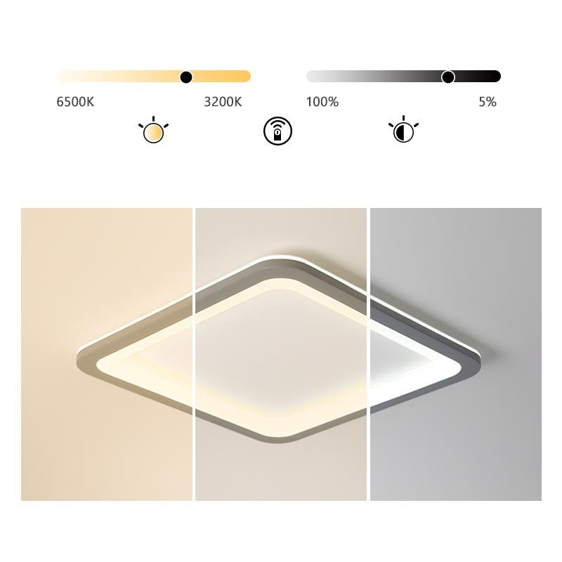 Industrial Square Flush Mount Ceiling Light in Graphite for Modern Dining and Living Spaces