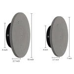 Outdoor Round Gray Concrete Led Wall Flush Lights Accent Landscape Lighting