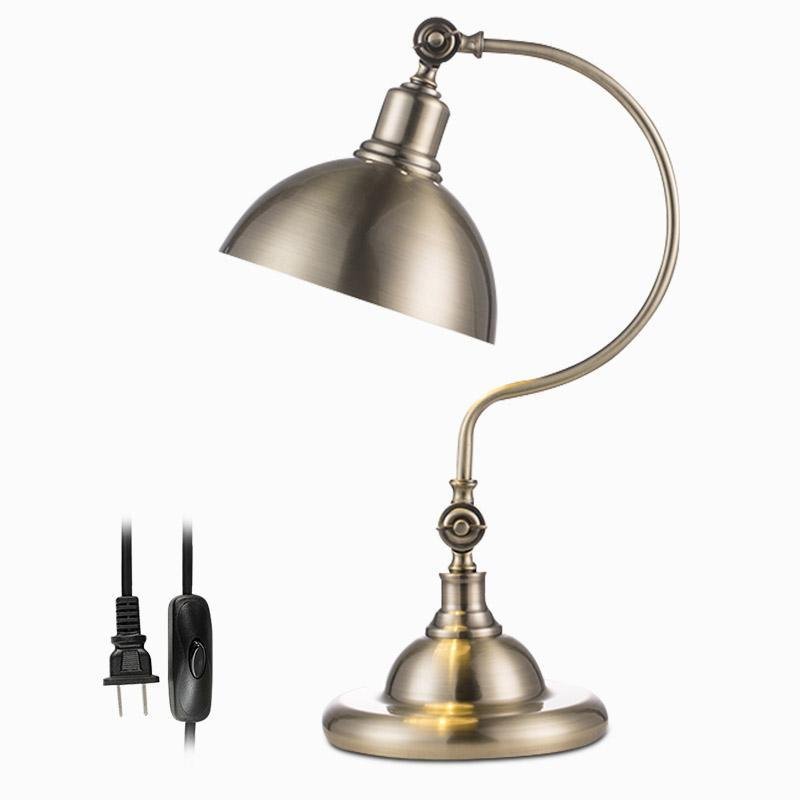 Antique Metallic Desk Lamp Gooseneck