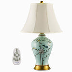 23 Inch Oriental Vivid Branches And Birds Porcelain Table Lamp
