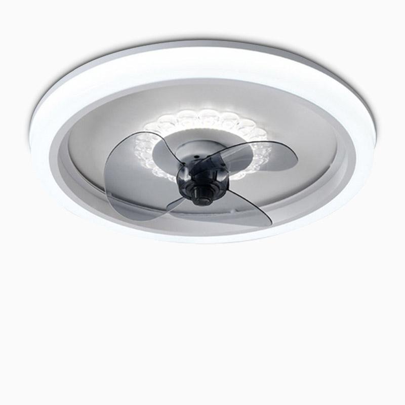 Aura 20" LED Ceiling Fan with Remote Control – Modern Flush Mount Light for Bedroom & Living Room