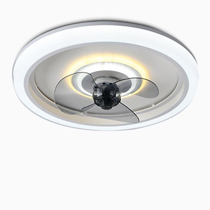 Aura 20" LED Ceiling Fan with Remote Control – Modern Flush Mount Light for Bedroom & Living Room