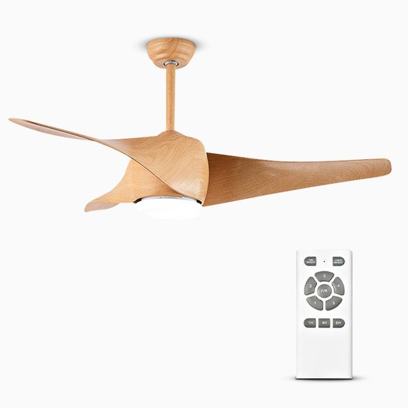 Aria 52-Inch LED Ceiling Fan with Remote Control in Wood, White, or Black