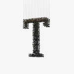 Charcoal Linear Chandelier with Iron Frame and LED Lighting