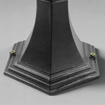 Outdoor Pillar Column Light with Clear Glass Shade in Sand-Black Aluminum