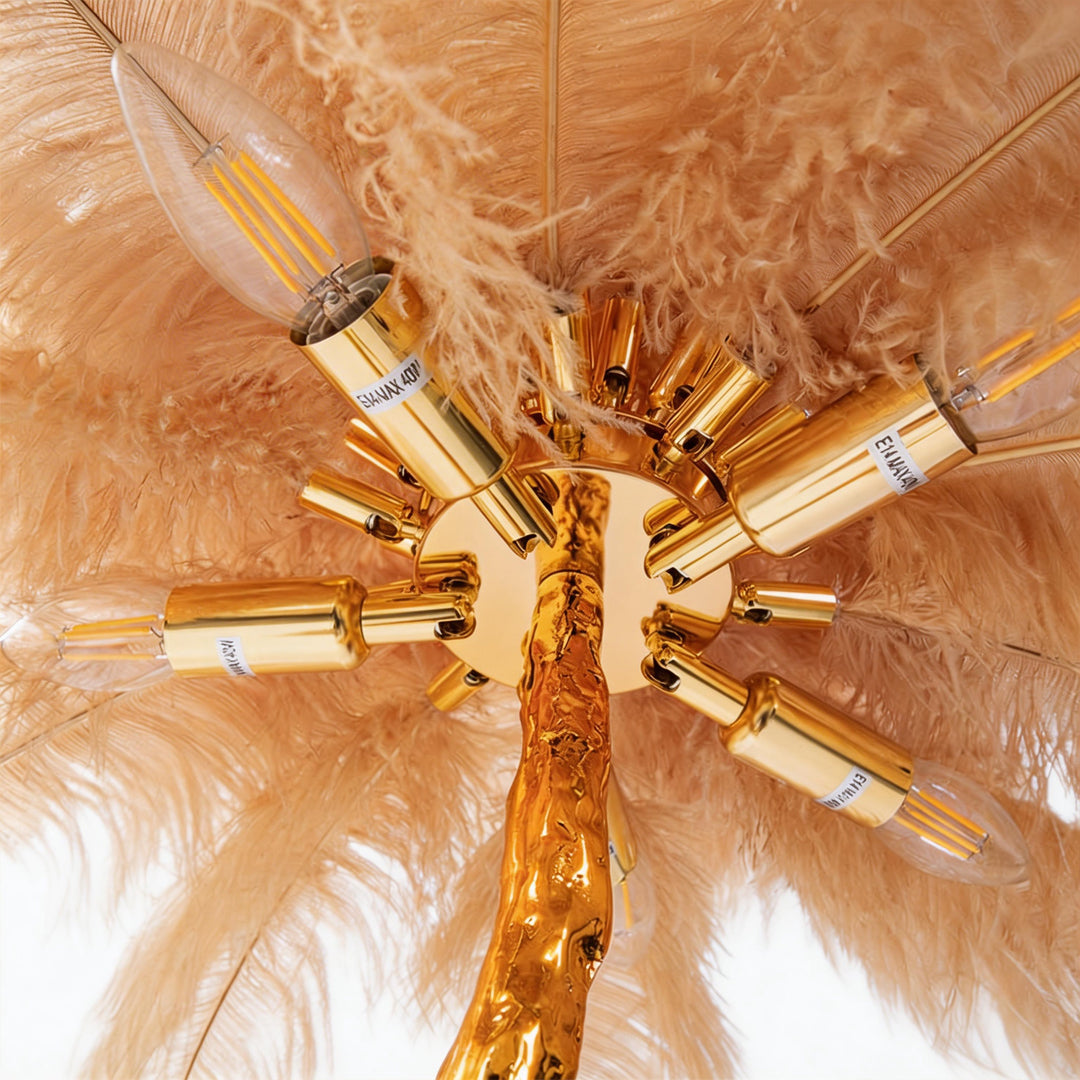 Aurelia Feather Floor Lamp – Nordic Designer Standing Light