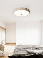 Talverra Travertine Flush Mount Ceiling Light, Modern Stone LED Lamp