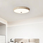 Talverra Travertine Flush Mount Ceiling Light, Modern Stone LED Lamp
