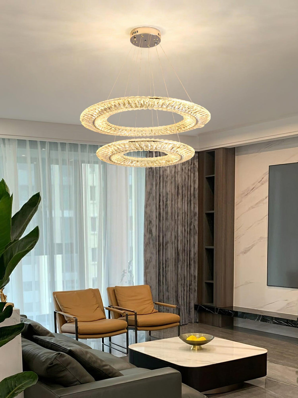 Tanager Crystal Geometric Chandelier for Dining Room and Foyer