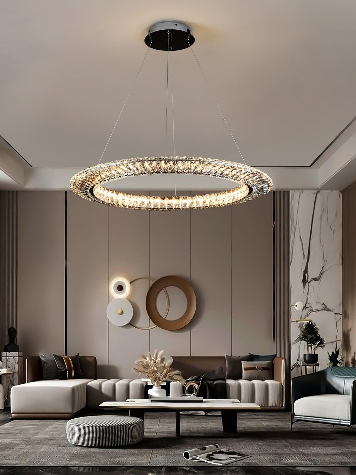 Tanager Crystal Geometric Chandelier for Dining Room and Foyer