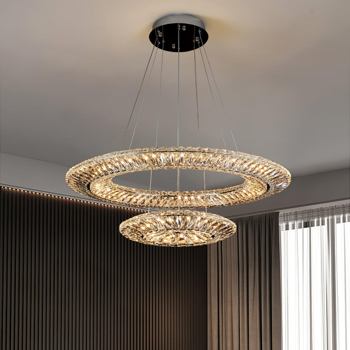 Tanager Crystal Geometric Chandelier for Dining Room and Foyer