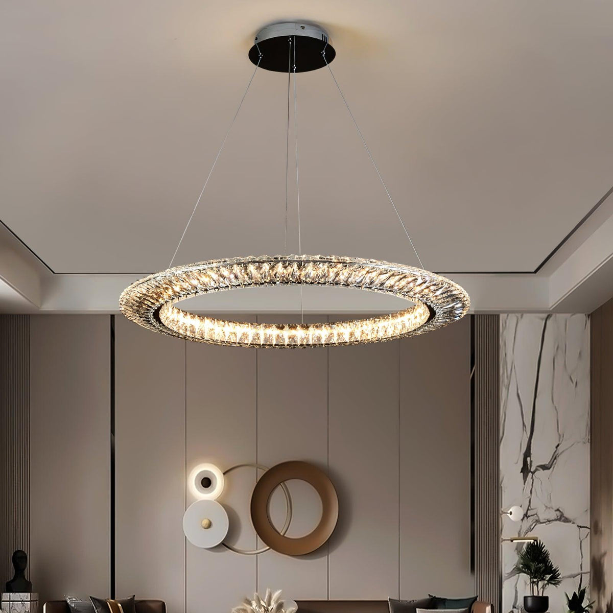Tanager Crystal Geometric Chandelier for Dining Room and Foyer