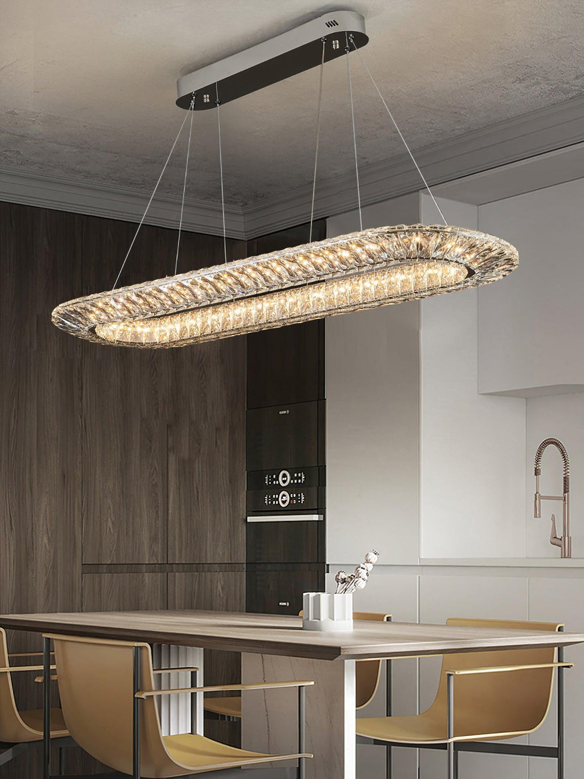 Tanager Crystal Geometric Chandelier for Dining Room and Foyer