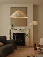 Tansu Rattan Floor Lamp with Marble Base – Modern Asian-Inspired Lighting for Living Room & Bedroom