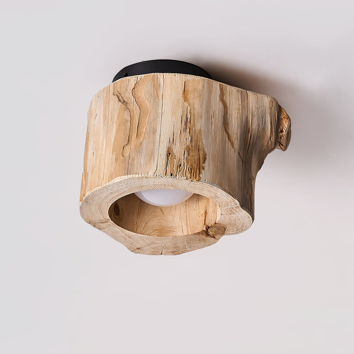 Tarn Hollow Natural Wood LED Ceiling Light – Flush Mount for Modern Interiors