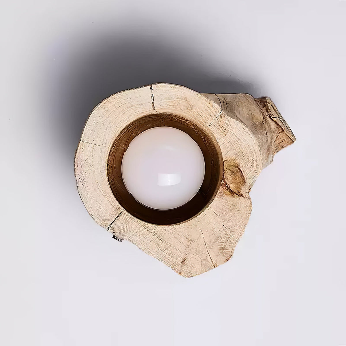 Tarn Hollow Natural Wood LED Ceiling Light – Flush Mount for Modern Interiors