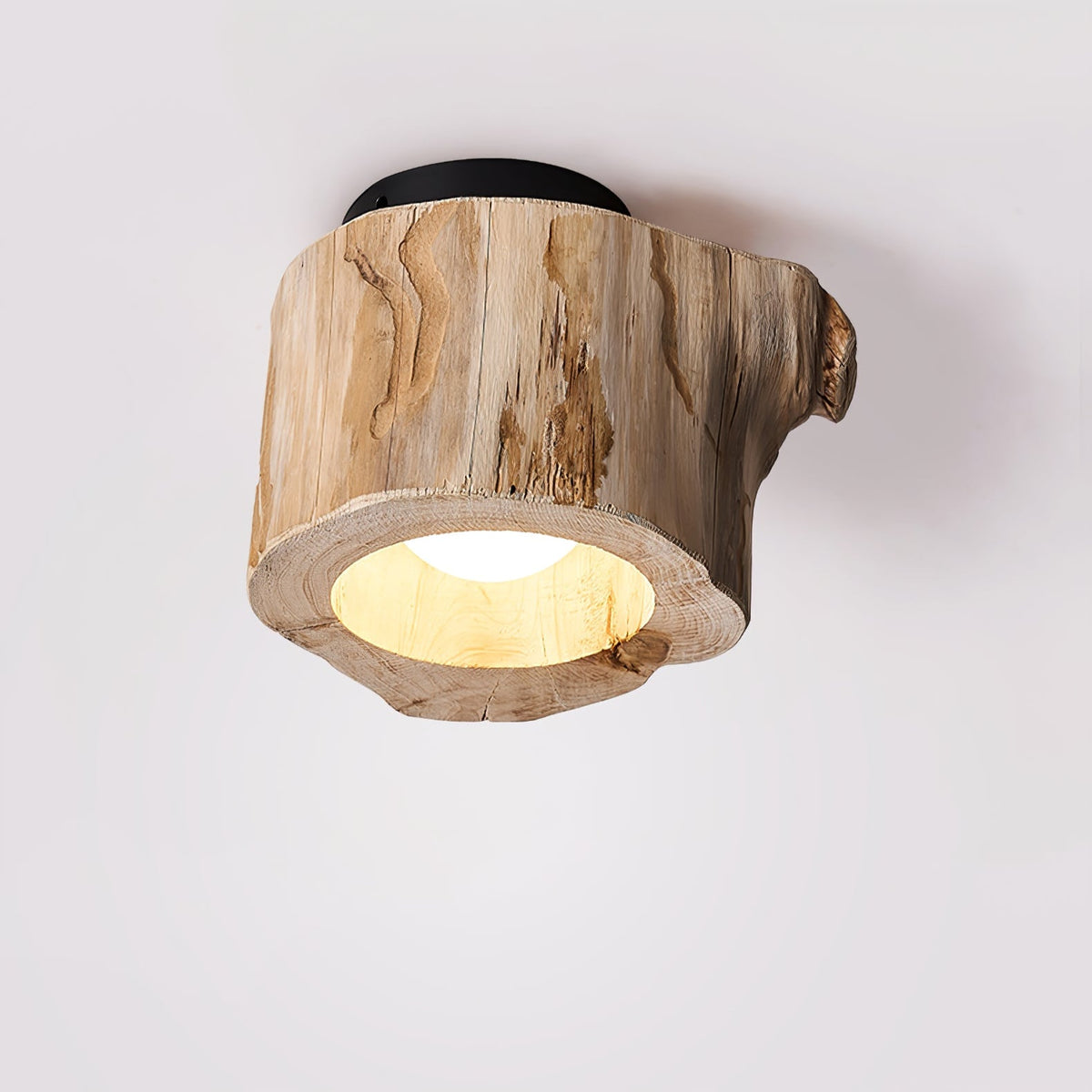 Tarn Hollow Natural Wood LED Ceiling Light – Flush Mount for Modern Interiors
