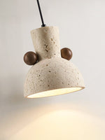 Tavaro Pebble Pendant Light in Natural Travertine and Walnut