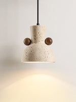 Tavaro Pebble Pendant Light in Natural Travertine and Walnut