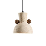 Tavaro Pebble Pendant Light in Natural Travertine and Walnut