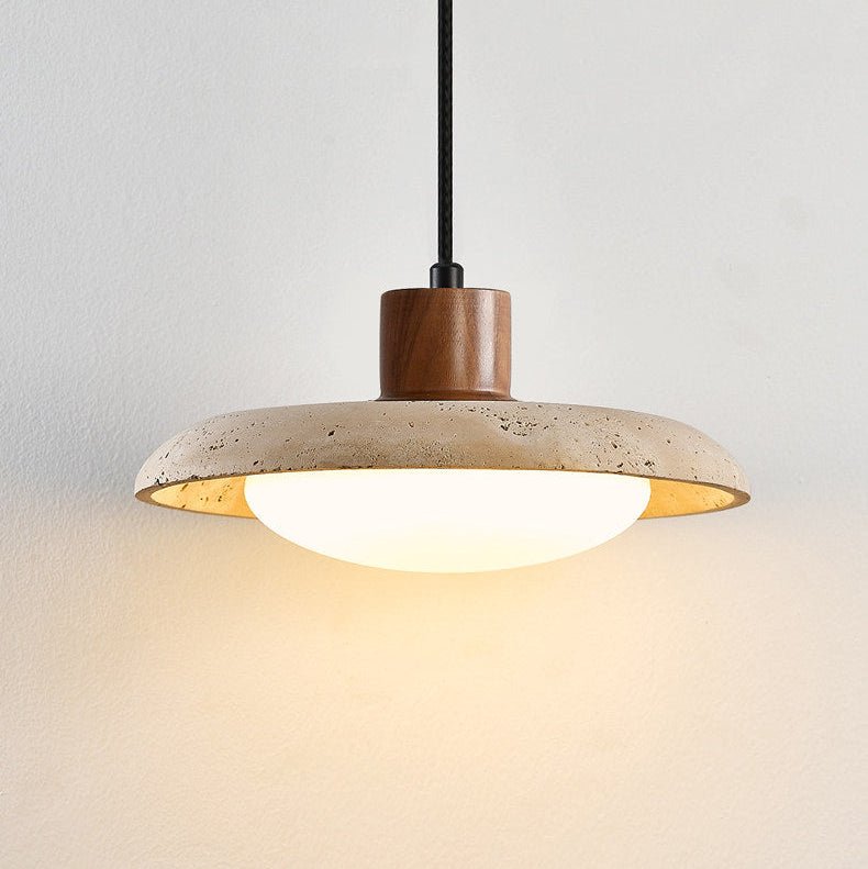 Tavola Travertine Pendant Light – Natural Stone LED Pendant for Dining & Kitchen