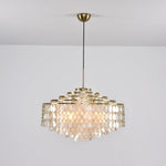 Teardrop Shell Chandelier in Gold Finish with Natural Shell Shades