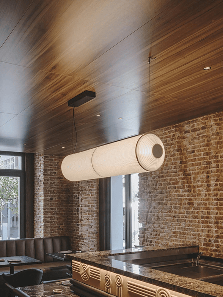 Tekio Designer Pendant Light with Silk Shade for Modern Interiors
