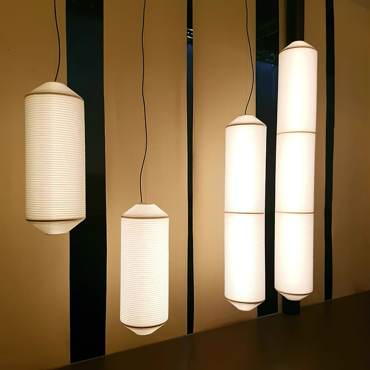 Tekio Designer Pendant Light with Silk Shade for Modern Interiors