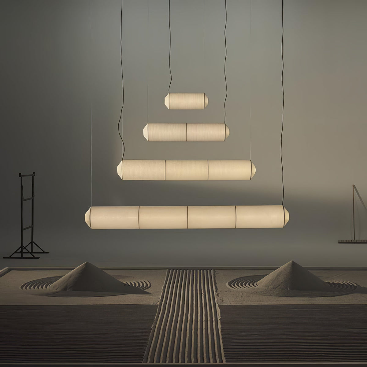 Tekio Designer Pendant Light with Silk Shade for Modern Interiors