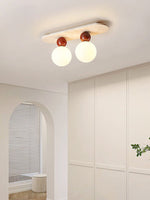 Telvian Ceiling Light in Yellow Travertine and Glass
